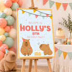 Capybara Birthday Sign - Capybara Party Personalised Foamex Board