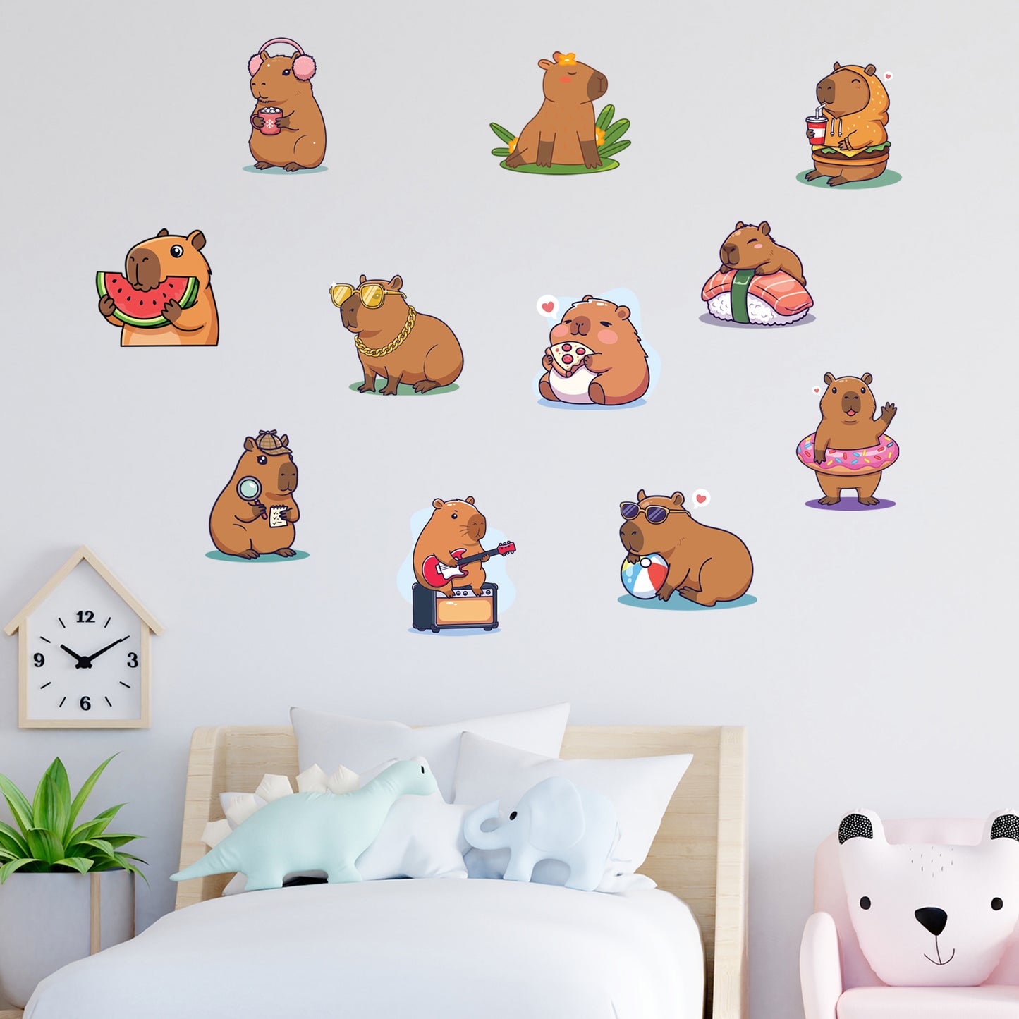 Capybara Wall Sticker - Capybara Decal Set Wall Sticker