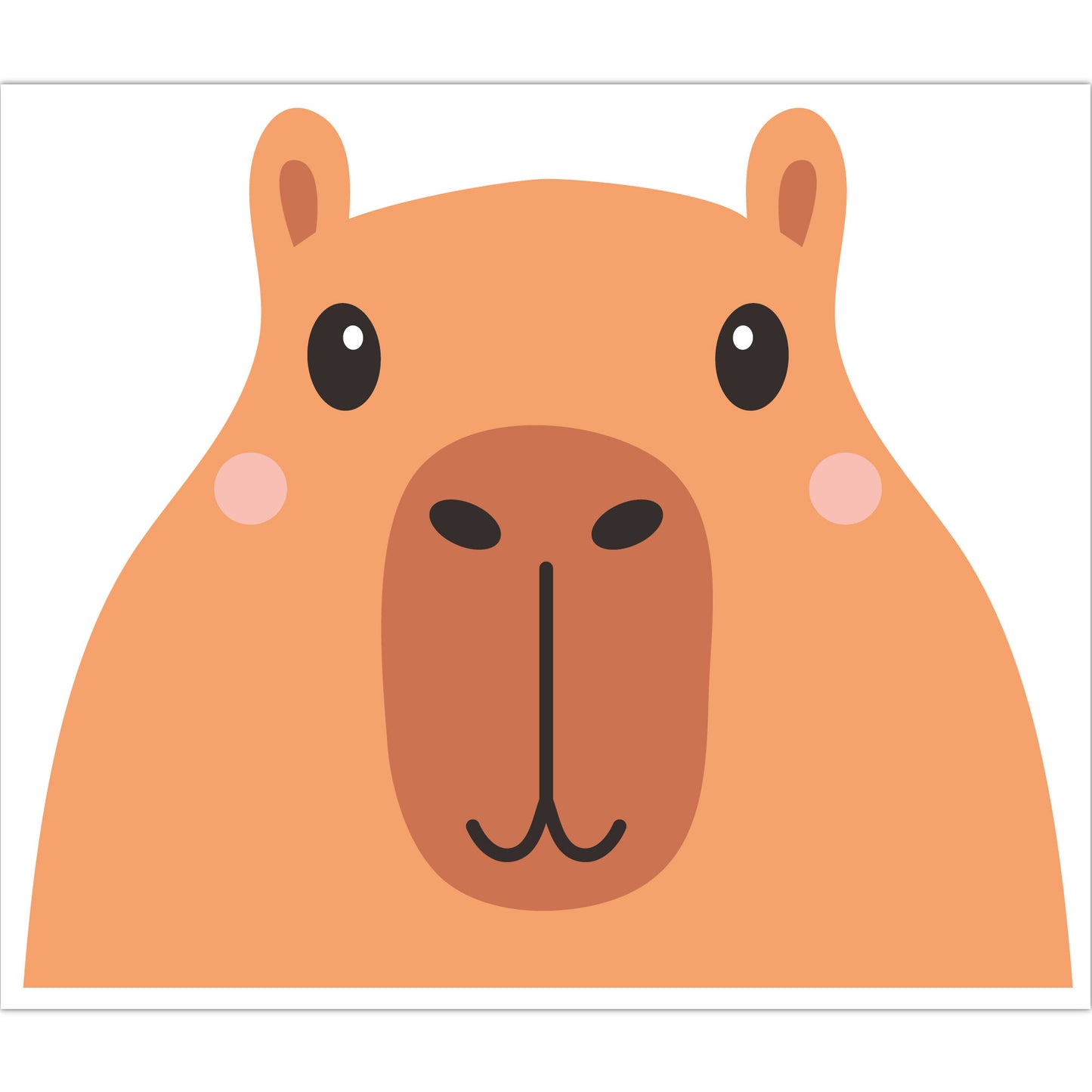 Capybara Wall Sticker - Capybara Peaking Wall Art