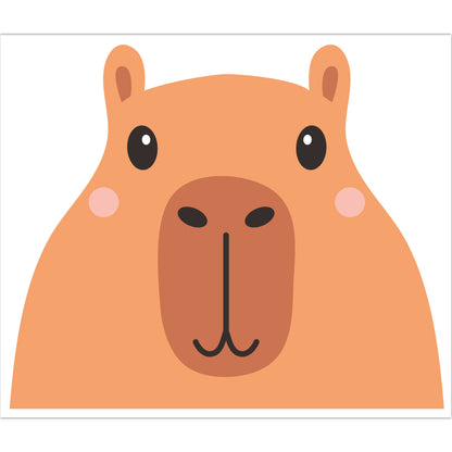Capybara Wall Sticker - Capybara Peaking Wall Art