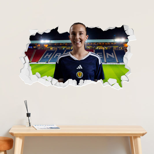 Scotland National Team - Caroline Weir Broken Wall Sticker Football Art