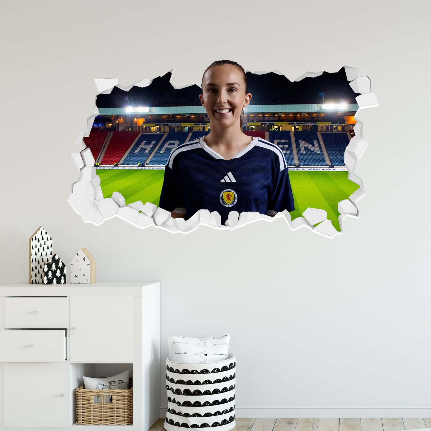Scotland National Team - Caroline Weir Broken Wall Sticker Football Art