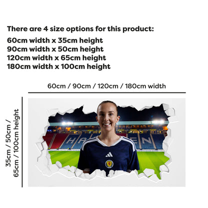 Scotland National Team - Caroline Weir Broken Wall Sticker Football Art