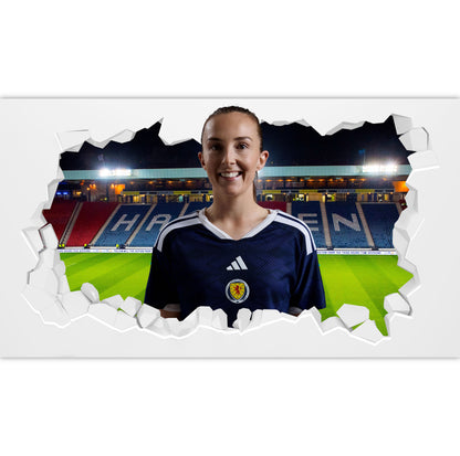 Scotland National Team - Caroline Weir Broken Wall Sticker Football Art