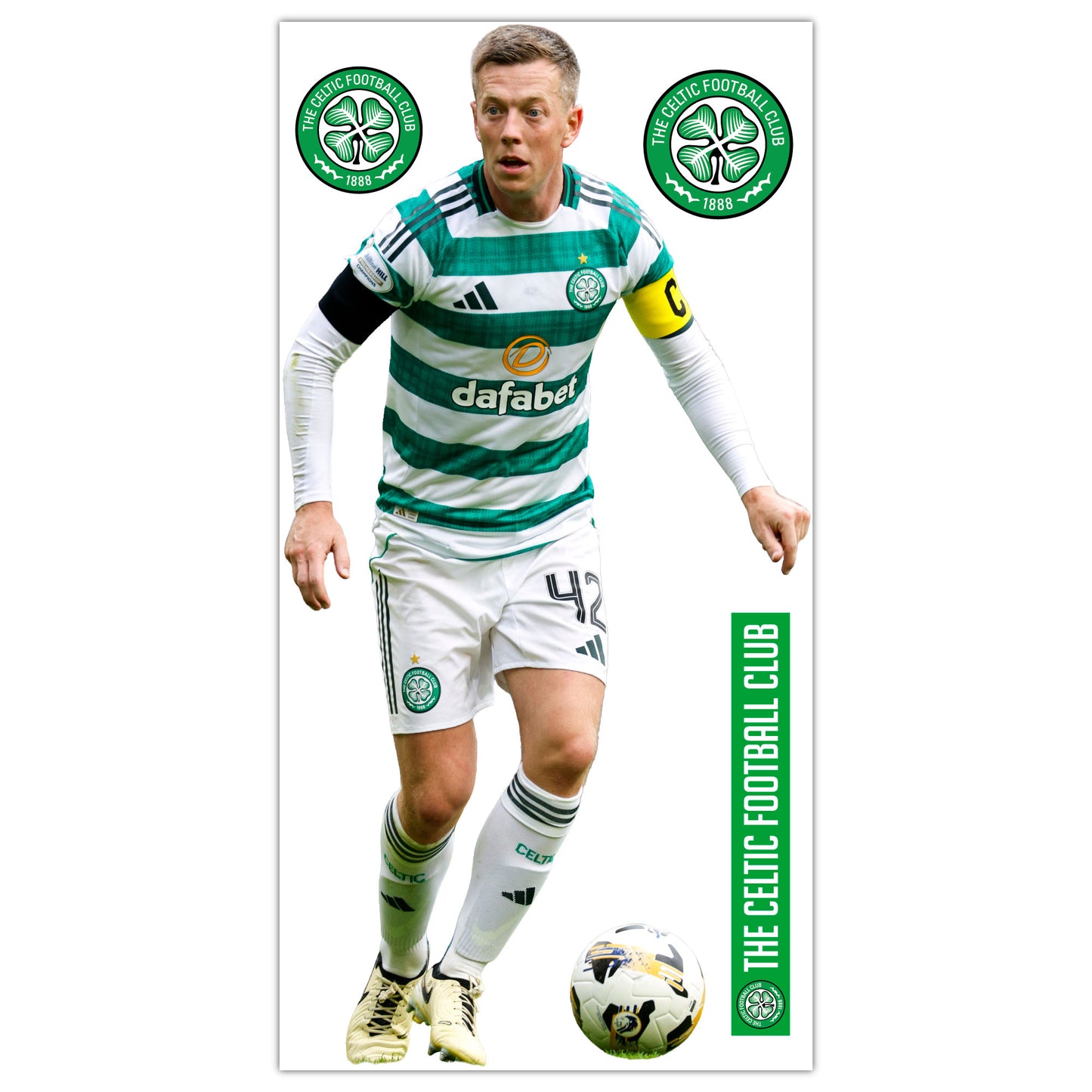 Celtic FC Wall Sticker - McGregor 25/26 Action Player Wall Decal Football Art