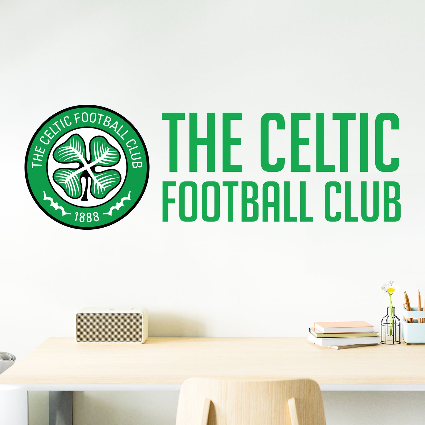 Celtic Football Club - Crest & Club Name Wall Sticker