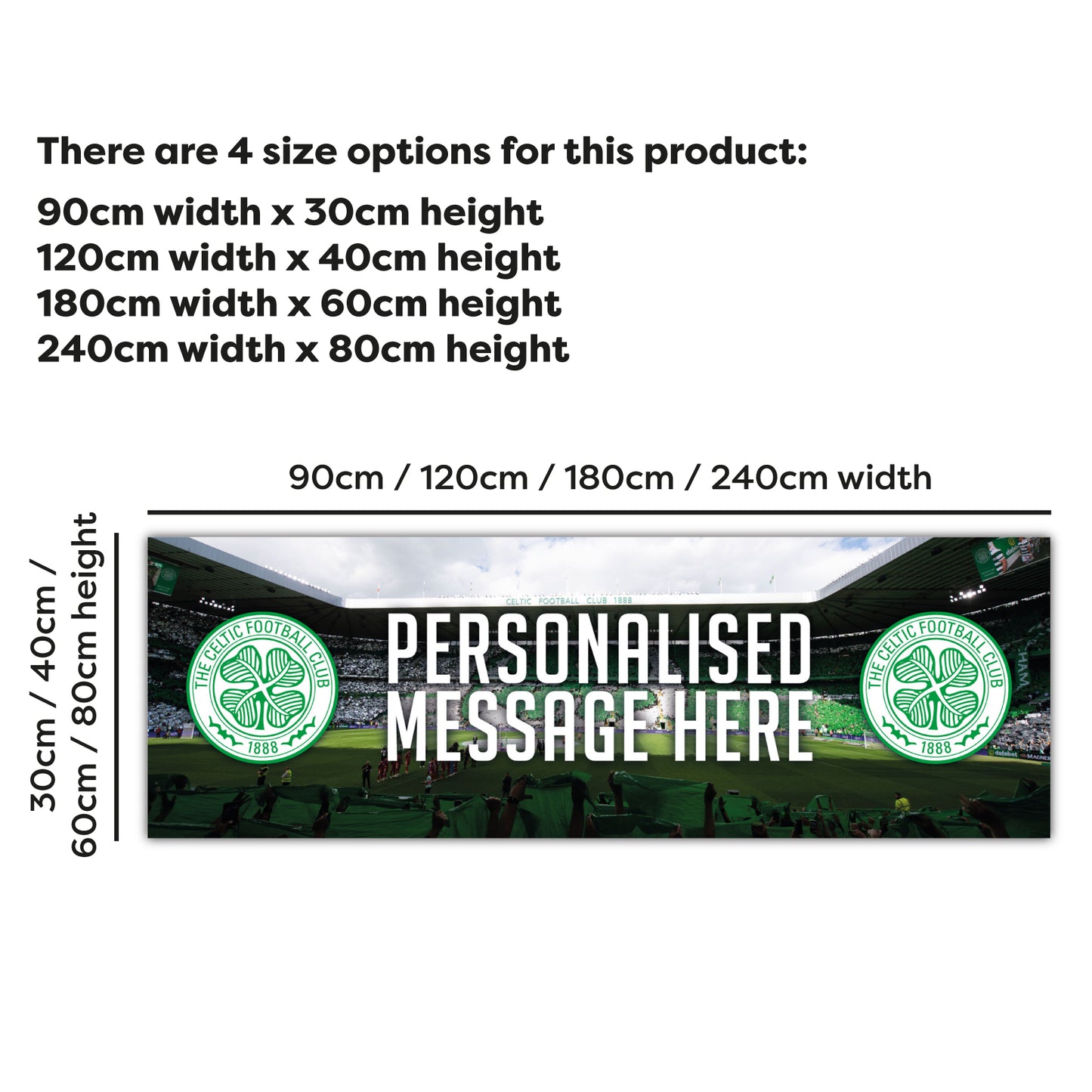 Celtic Birthday - Personalised Football Banner Wall Sticker
