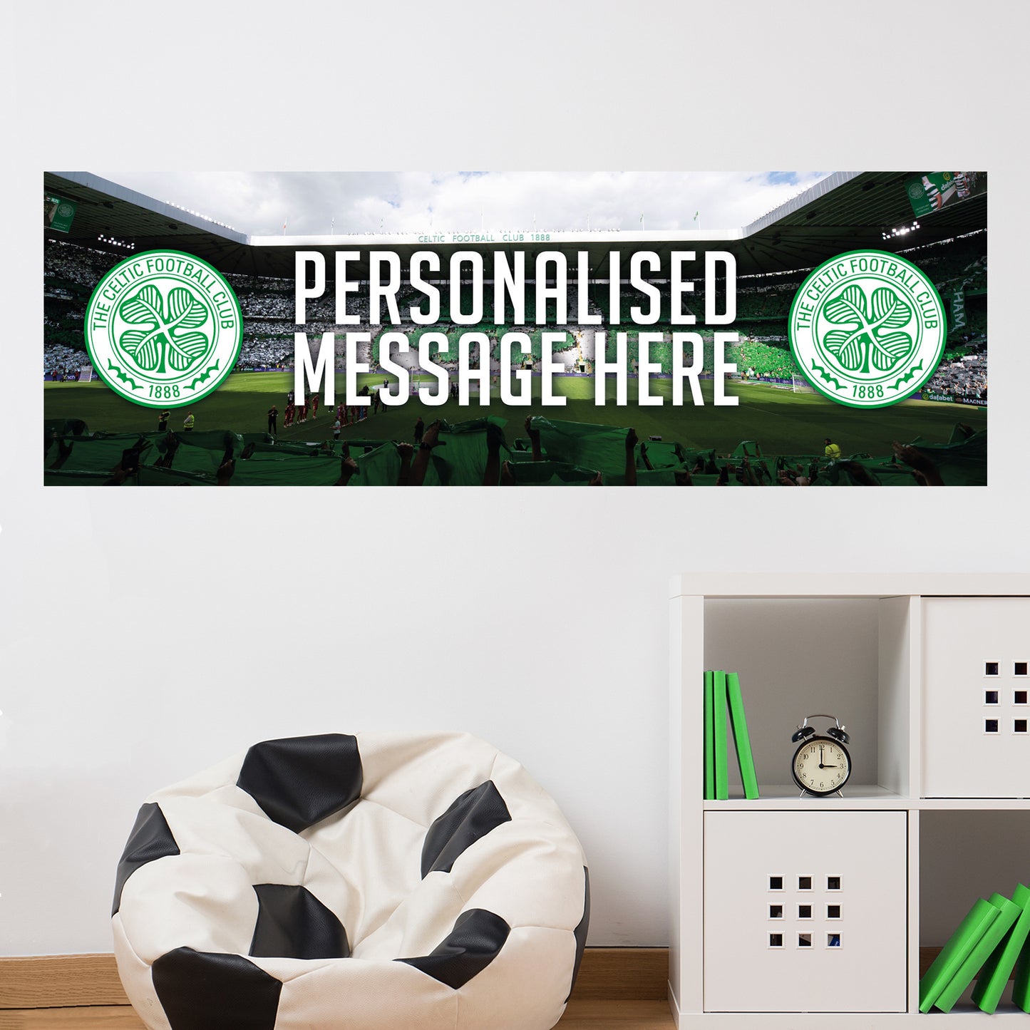Celtic Birthday - Personalised Football Banner Wall Sticker
