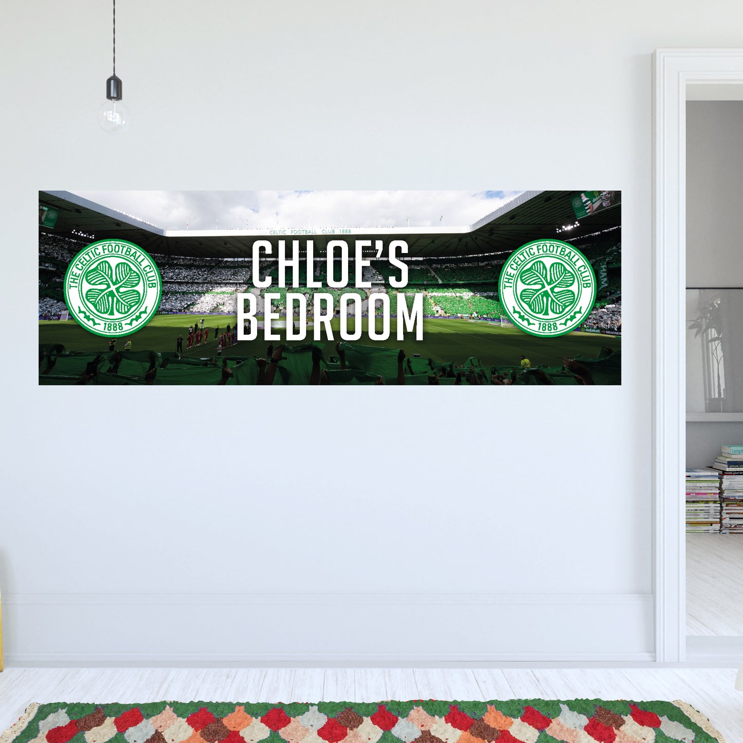 Celtic Birthday - Personalised Football Banner Wall Sticker