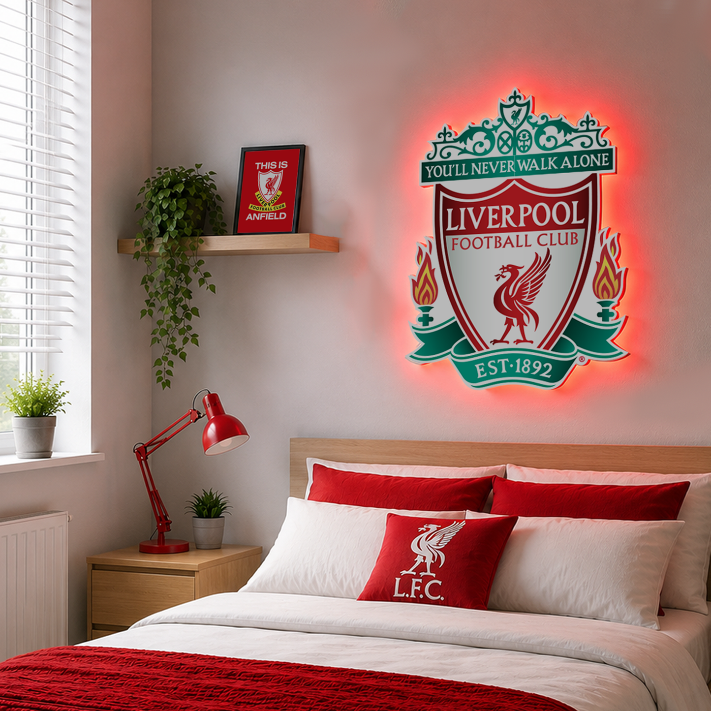 Liverpool Crest LED Backlit WallLite