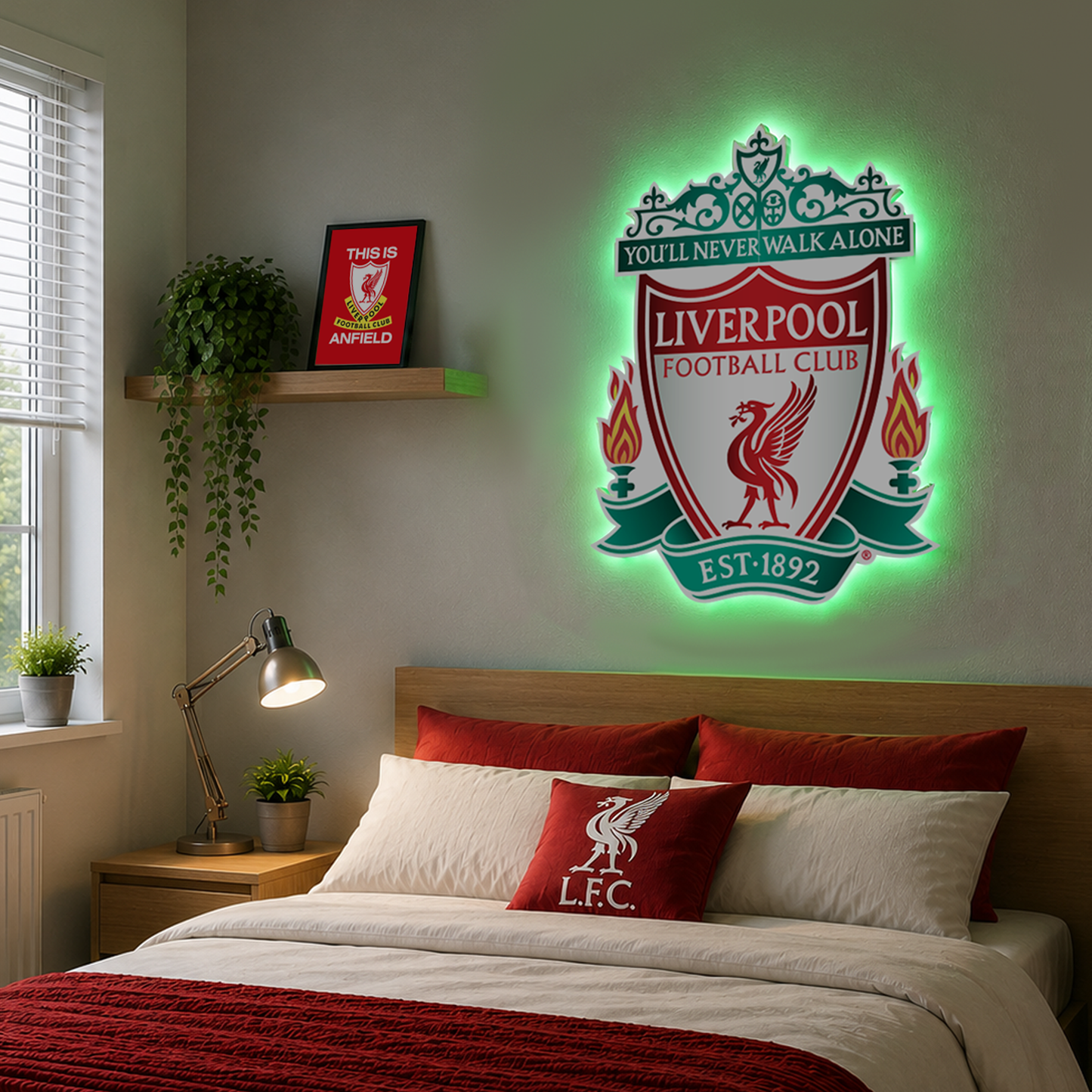 Liverpool Crest LED Backlit WallLite