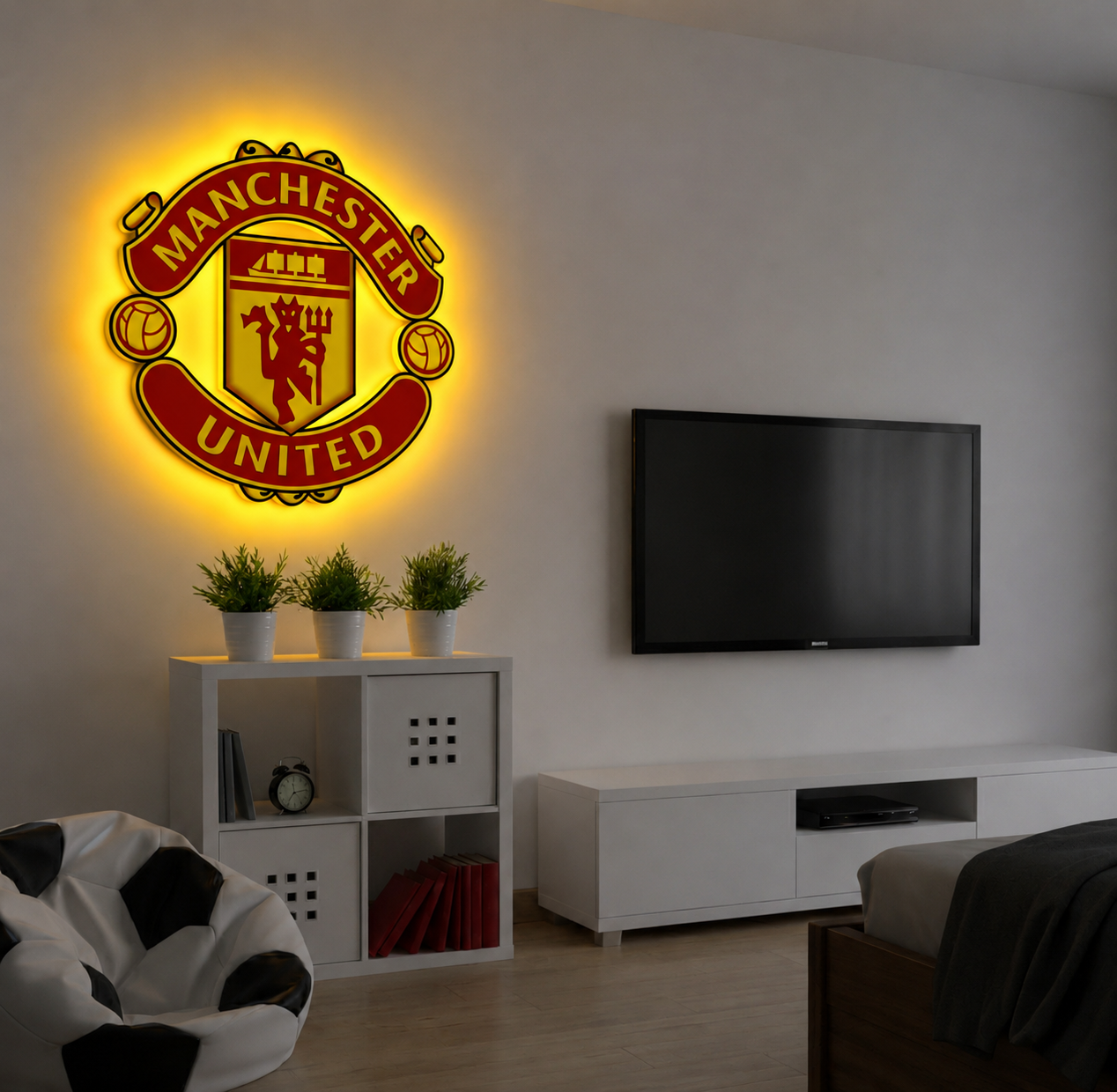 Manchester United Crest LED Backlit WallLite