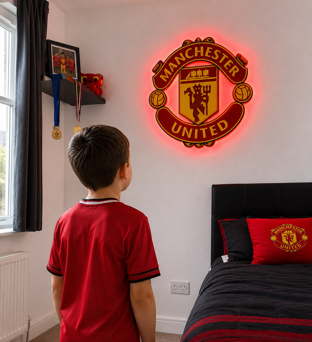 Manchester United Crest LED Backlit WallLite