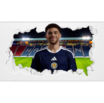 Scotland National Team - Che Adams Broken Wall Sticker Football Art