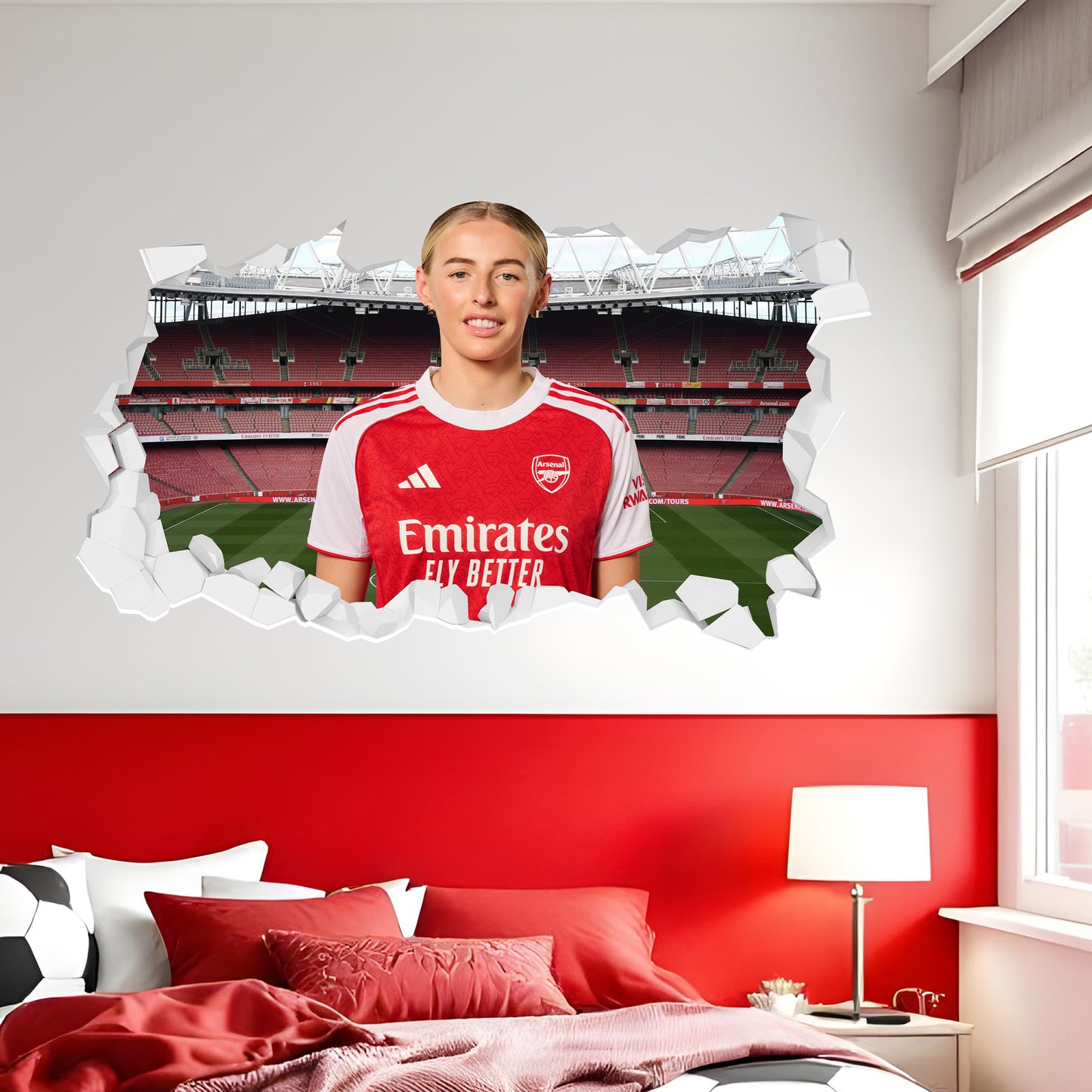 Arsenal FC - Chloe Kelly 25/26 Broken Wall Sticker