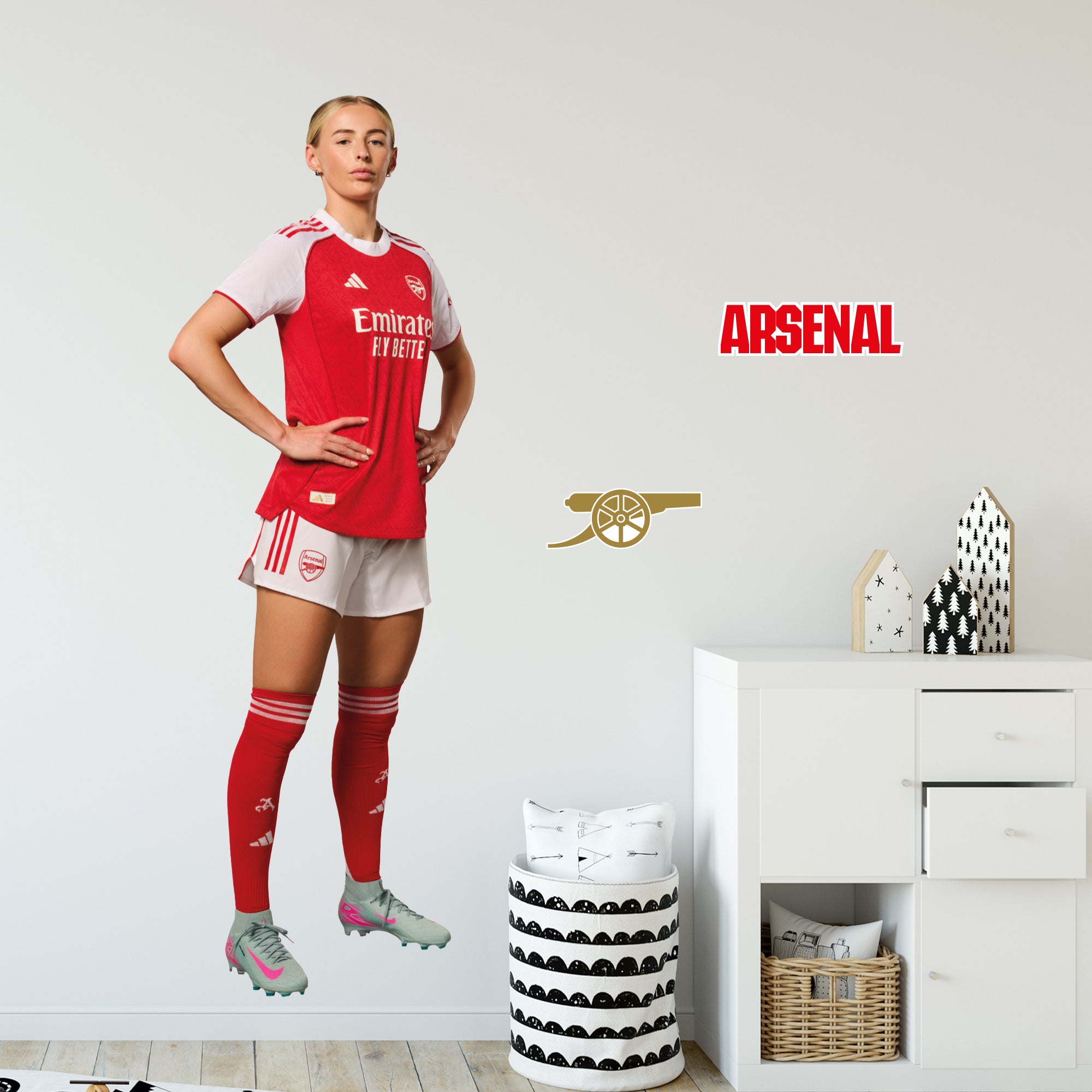 Arsenal FC - Chloe Kelly 25/26 Player Wall Sticker + Gunners Decal Set ...