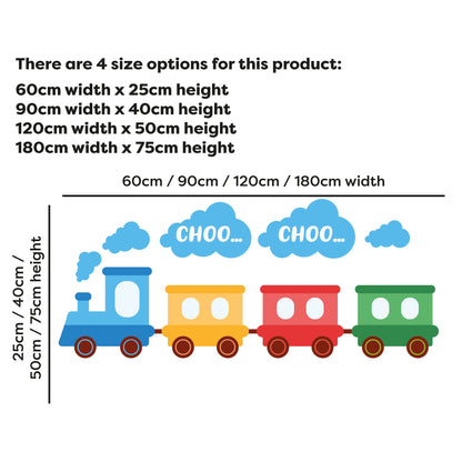 Train Wall Sticker - Choo Choo Train Decal Wall Art