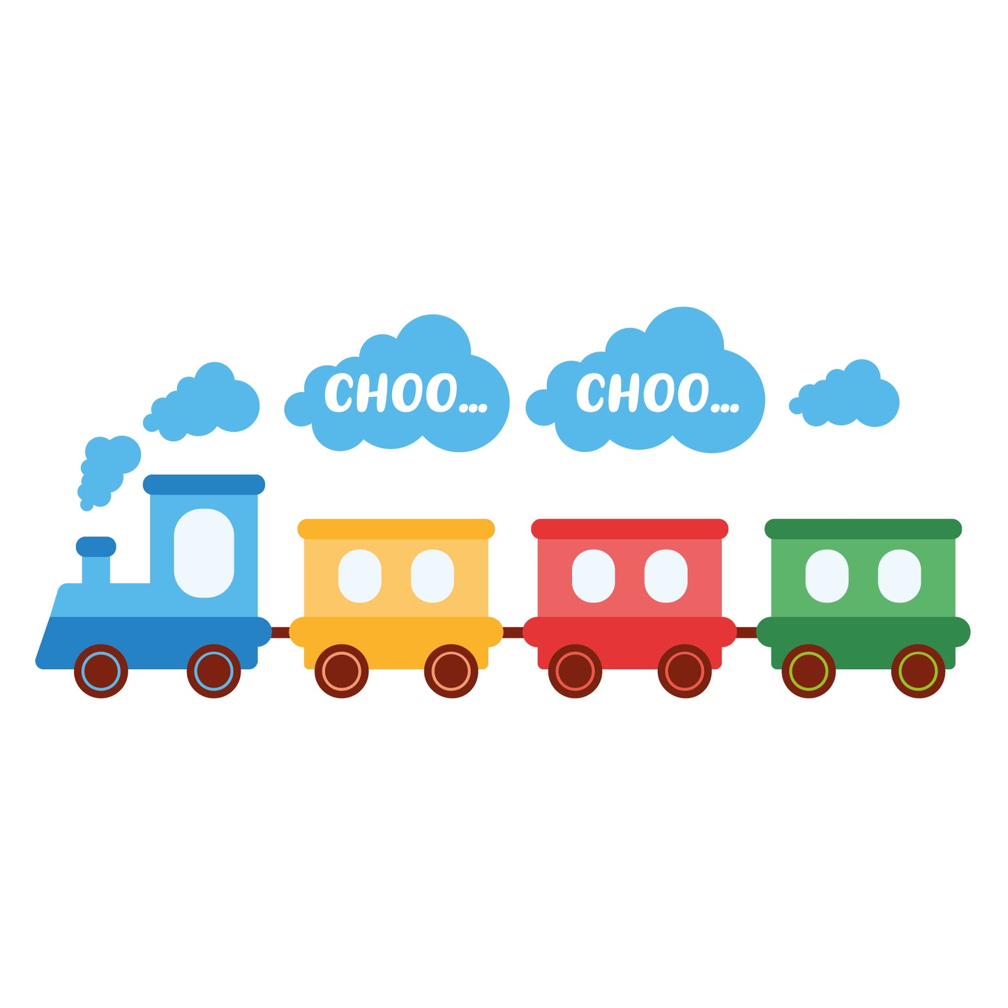 Train Wall Sticker - Choo Choo Train Decal Wall Art