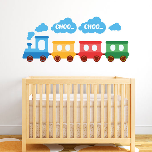 Train Wall Sticker - Choo Choo Train Decal Wall Art