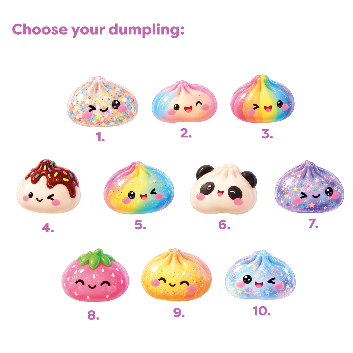 Personalised Squishy Dumpling Print with Name – Cute Kawaii Kids Bedroom Poster Wall Art