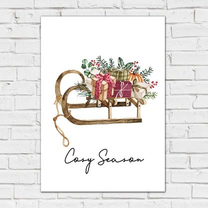 Christmas Print - Cosy Season Poster Wall Art