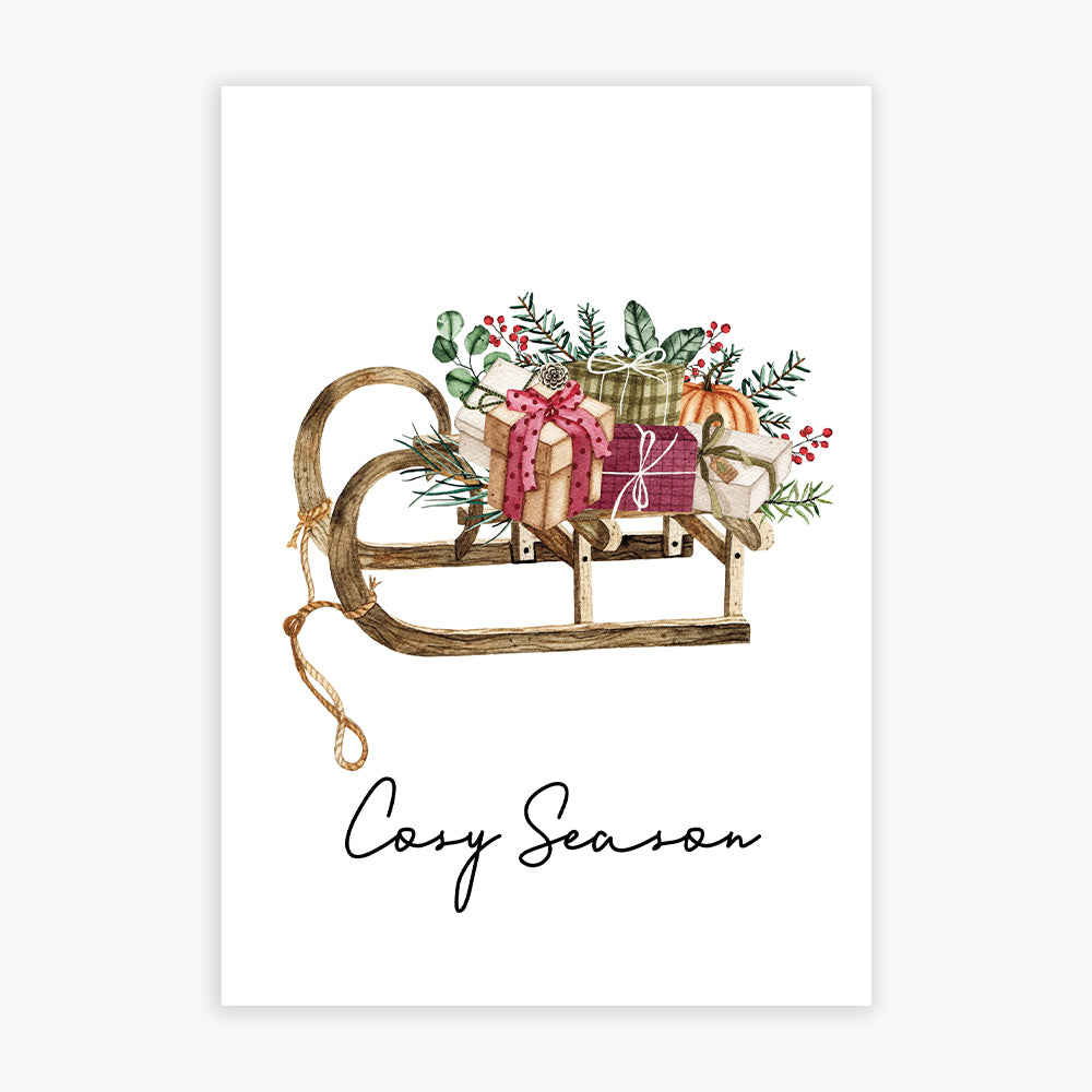 Christmas Print - Cosy Season Poster Wall Art