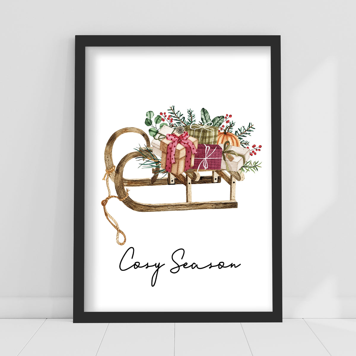 Christmas Print - Cosy Season Poster Wall Art