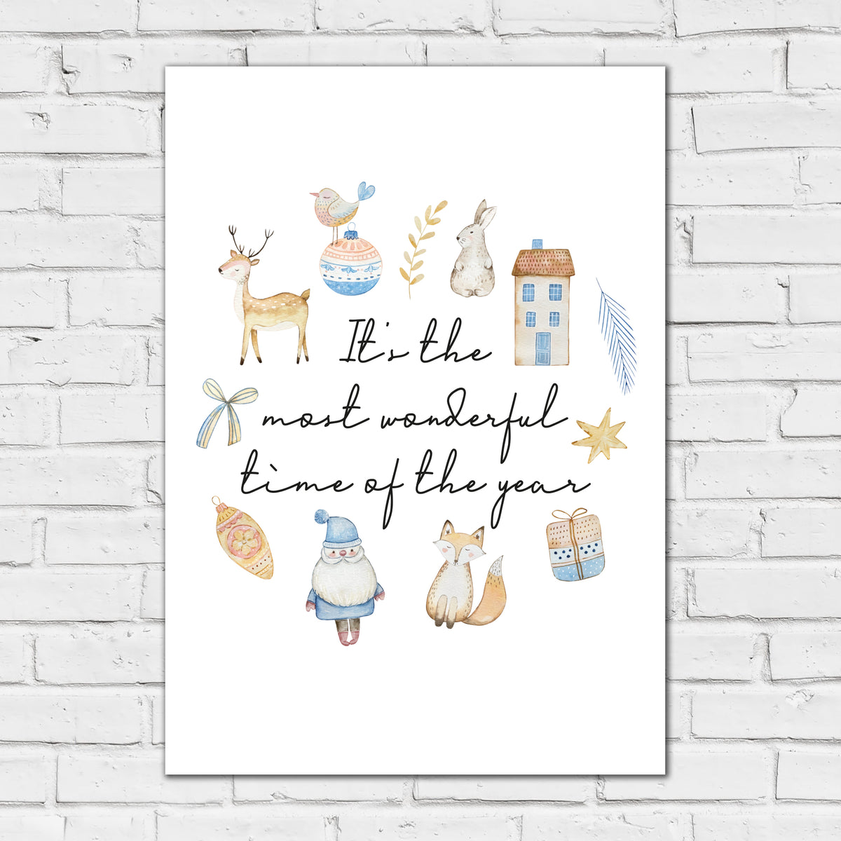 Christmas Print - Most Wonderful Time Of The Year Poster Wall Art