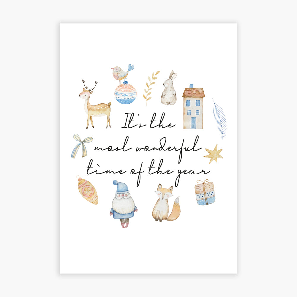 Christmas Print - Most Wonderful Time Of The Year Poster Wall Art