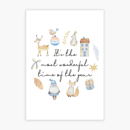 Christmas Print - Most Wonderful Time Of The Year Poster Wall Art