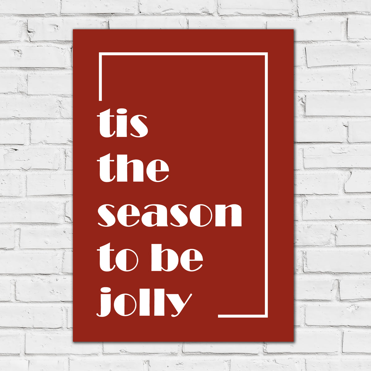 Christmas Print - Tis The Season To Be Jolly Wall Art