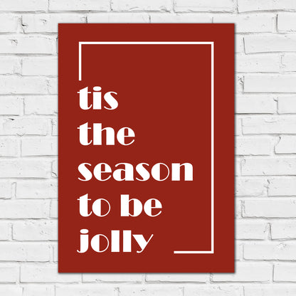 Christmas Print - Tis The Season To Be Jolly Wall Art
