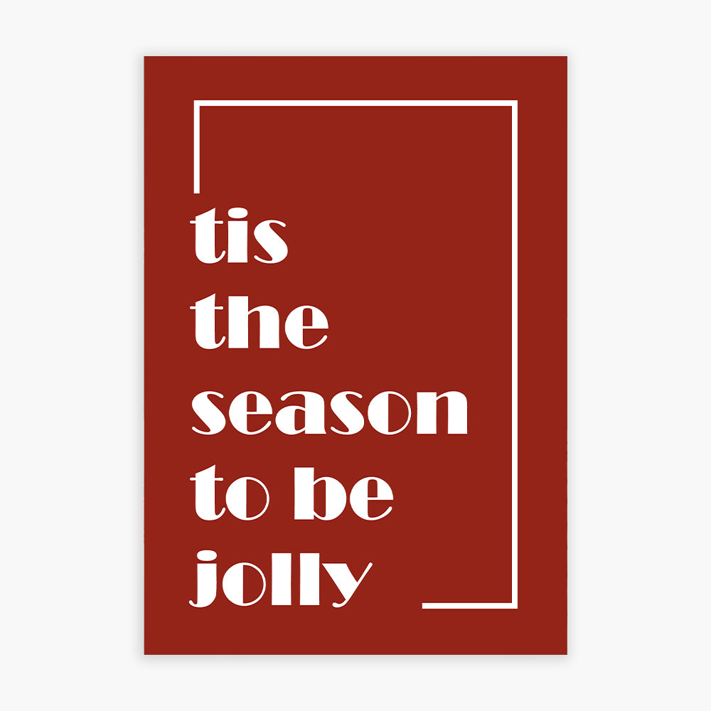 Christmas Print - Tis The Season To Be Jolly Wall Art