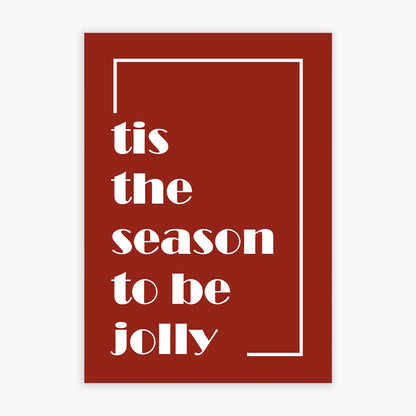 Christmas Print - Tis The Season To Be Jolly Wall Art