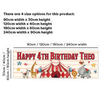 Circus Birthday - Big Tent Scene Personalised Banner Wall Sticker