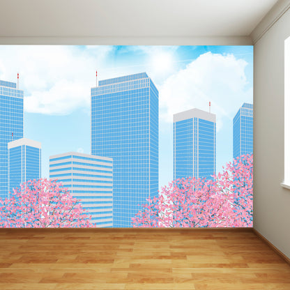 City In The Sky Full Wall Mural