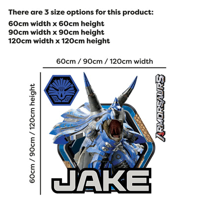 Armorsaurs Wall Sticker - Cobalt Badge Personalised Decal Wall Art