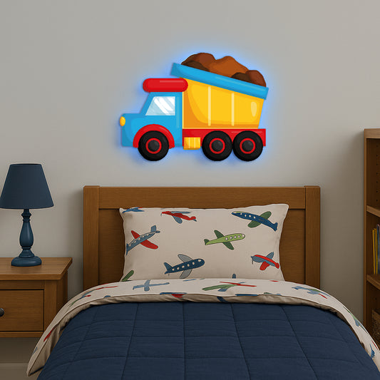 Dump Truck LED Backlit Wallpop