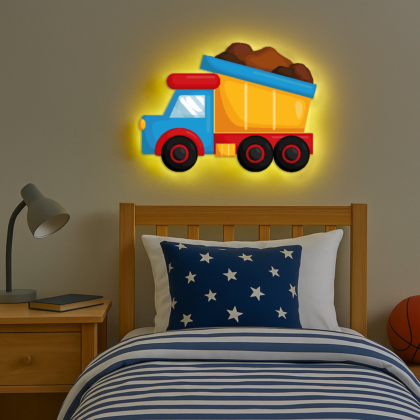 Dump Truck LED Backlit Wallpop