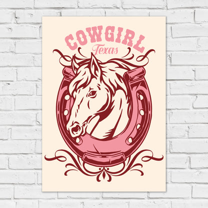 Cowgirl Print - Cowgirl Texas Poster Wall Art