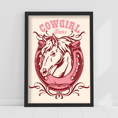 Cowgirl Print - Cowgirl Texas Poster Wall Art