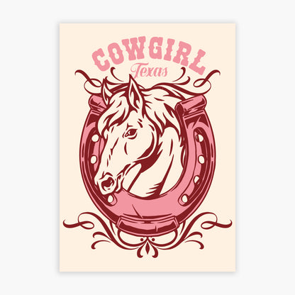 Cowgirl Print - Cowgirl Texas Poster Wall Art