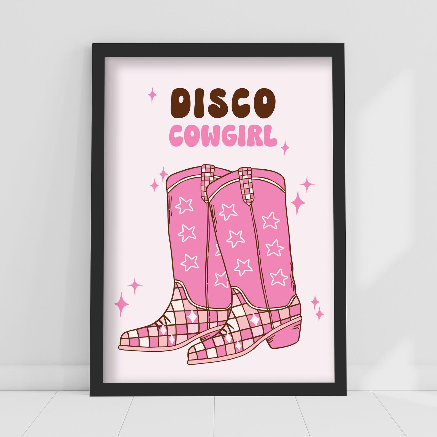 Cowgirl Print - Disco Cowgirl Poster Wall Art