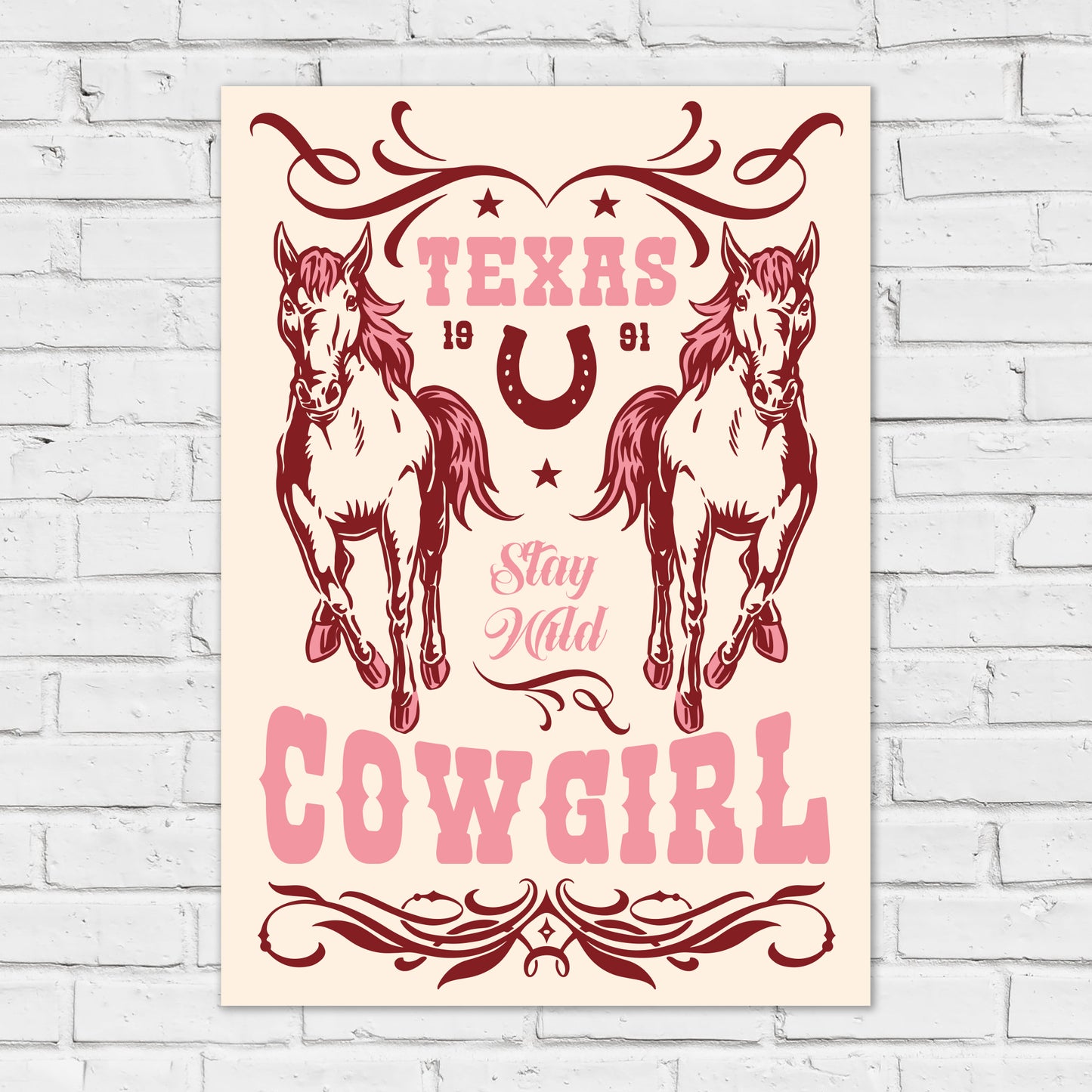 Cowgirl Print - Stay Wild Poster Wall Art