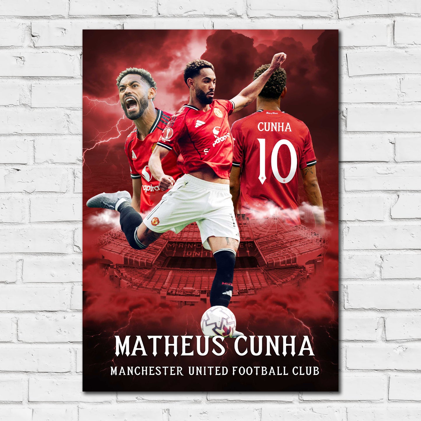 Manchester United FC Print -Cunha 25/26 Core Poster