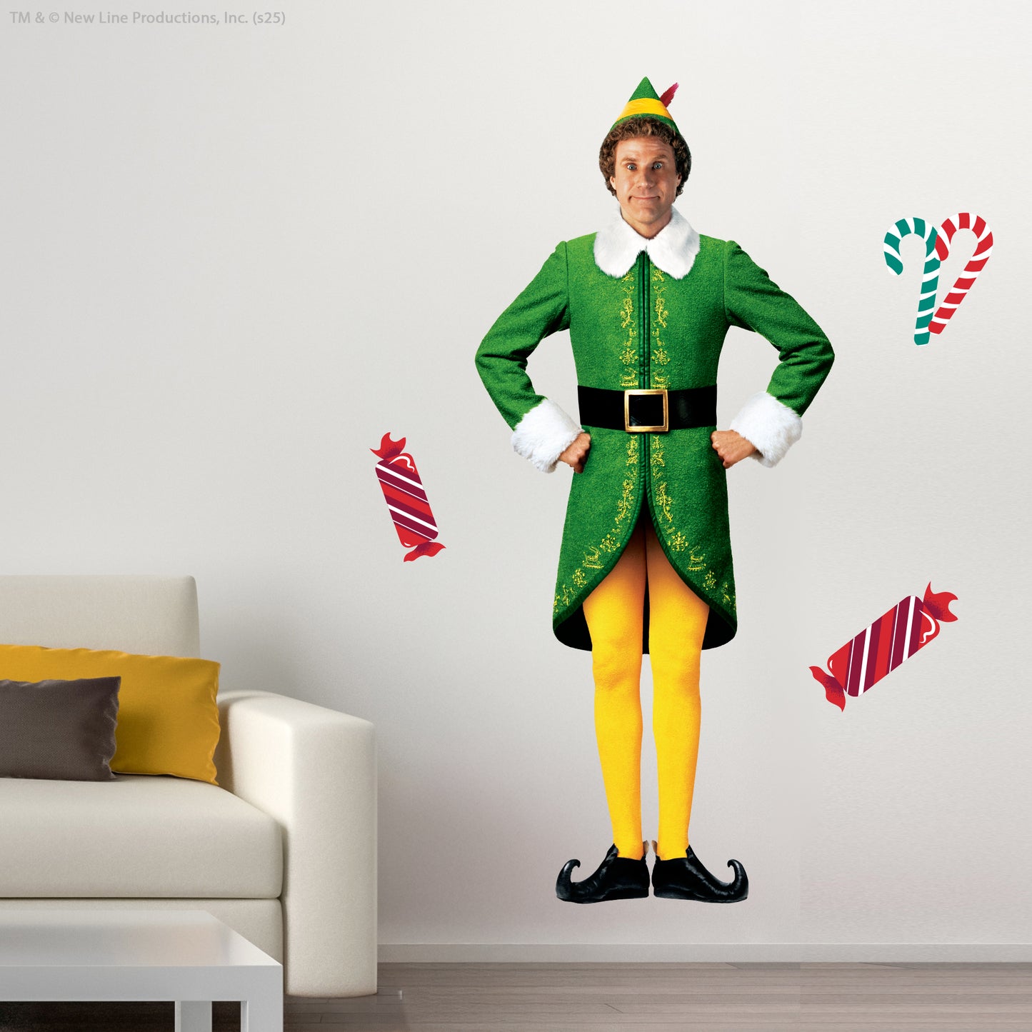 Elf Wall Sticker  –  Buddy The Elf Cut Out Decal Christmas Wall Art