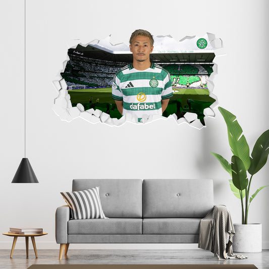 Celtic FC Wall Sticker - Daizen 25/26 Player Broken Wall
