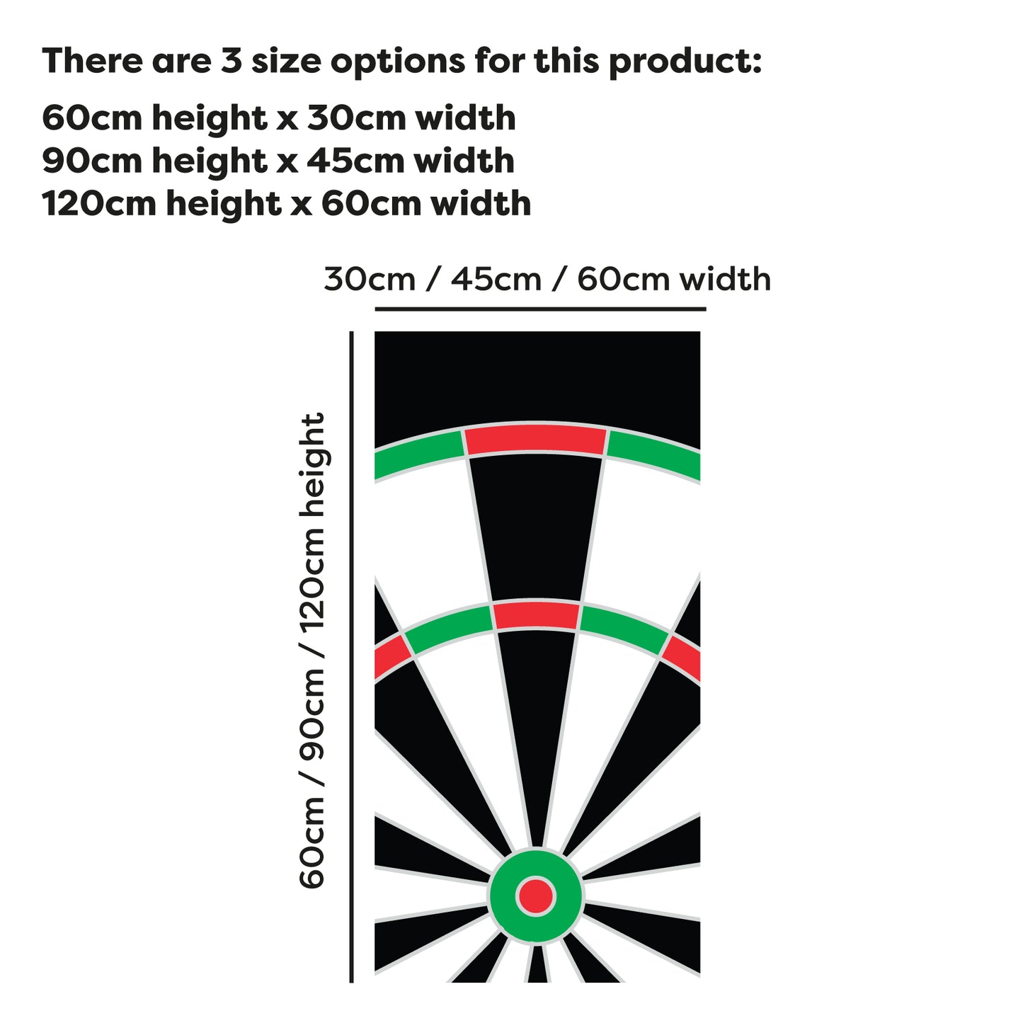 Darts Wall Sticker - Dart Board Top Section Decal Wall Art