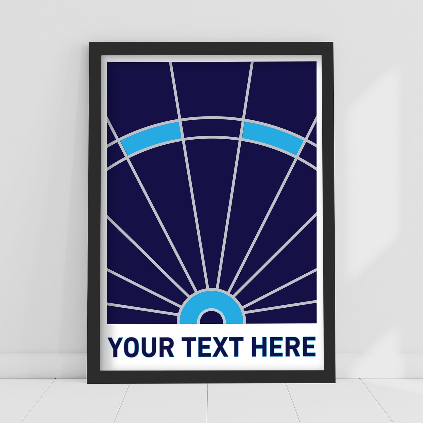 Darts Print - Blue Board Personalised Poster Wall Art