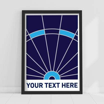 Darts Print - Blue Board Personalised Poster Wall Art